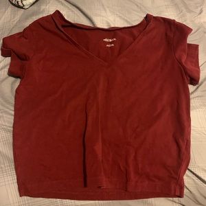 Red Cropped Tee